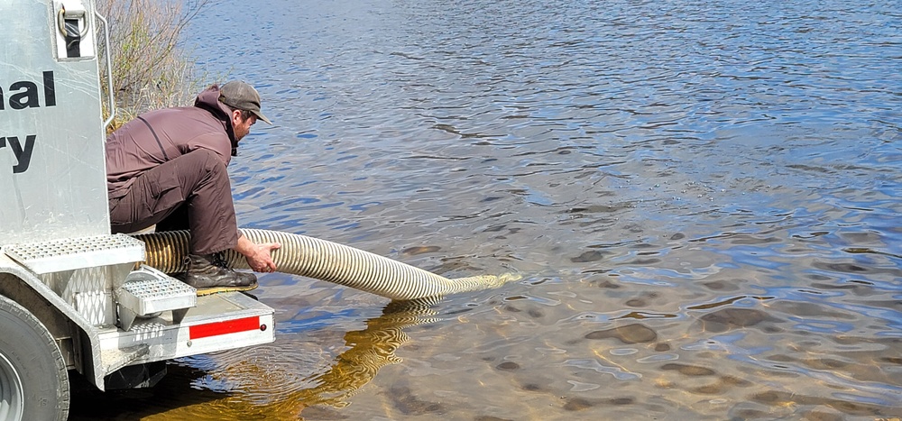 Annual fish stocking at Fort McCoy helps maintain fish populations for anglers