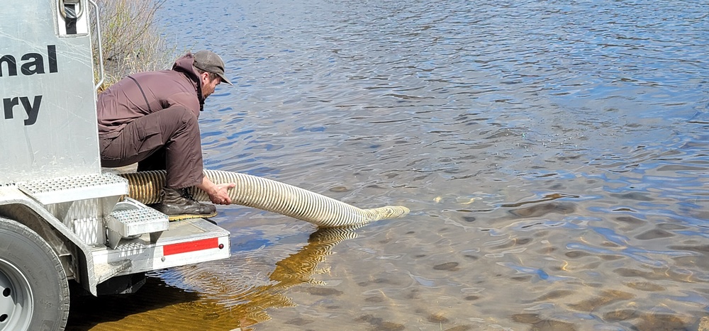 Annual fish stocking at Fort McCoy helps maintain fish populations for anglers