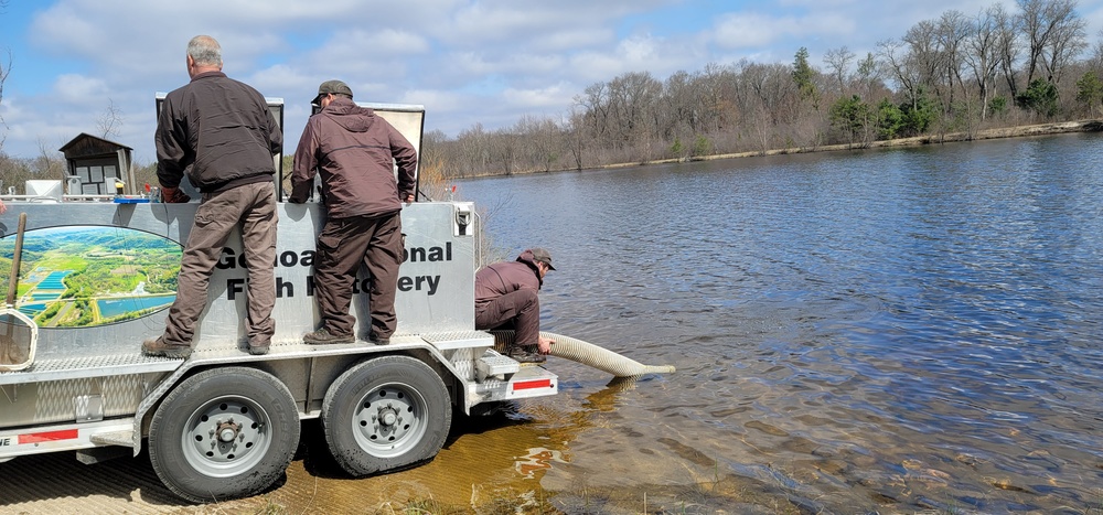 Annual fish stocking at Fort McCoy helps maintain fish populations for anglers