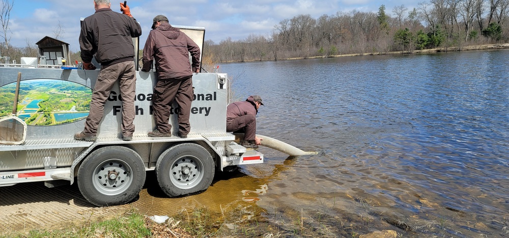 Annual fish stocking at Fort McCoy helps maintain fish populations for anglers