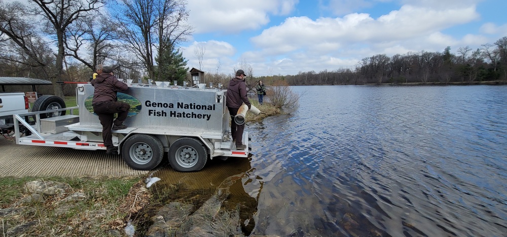 Annual fish stocking at Fort McCoy helps maintain fish populations for anglers