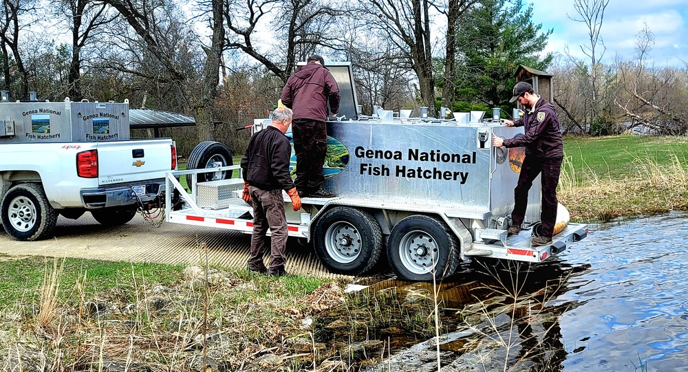 Annual fish stocking at Fort McCoy helps maintain fish populations for anglers