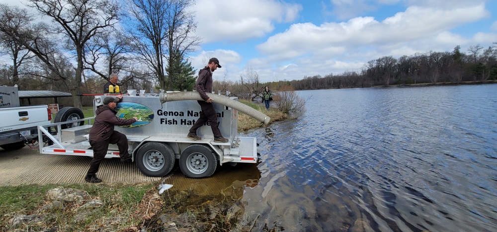 Annual fish stocking at Fort McCoy helps maintain fish populations for anglers