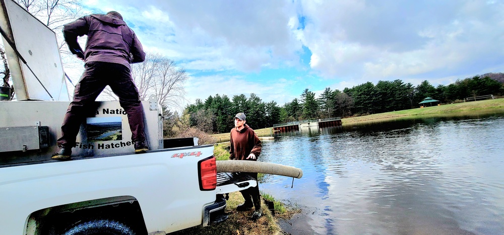 Annual fish stocking at Fort McCoy helps maintain fish populations for anglers