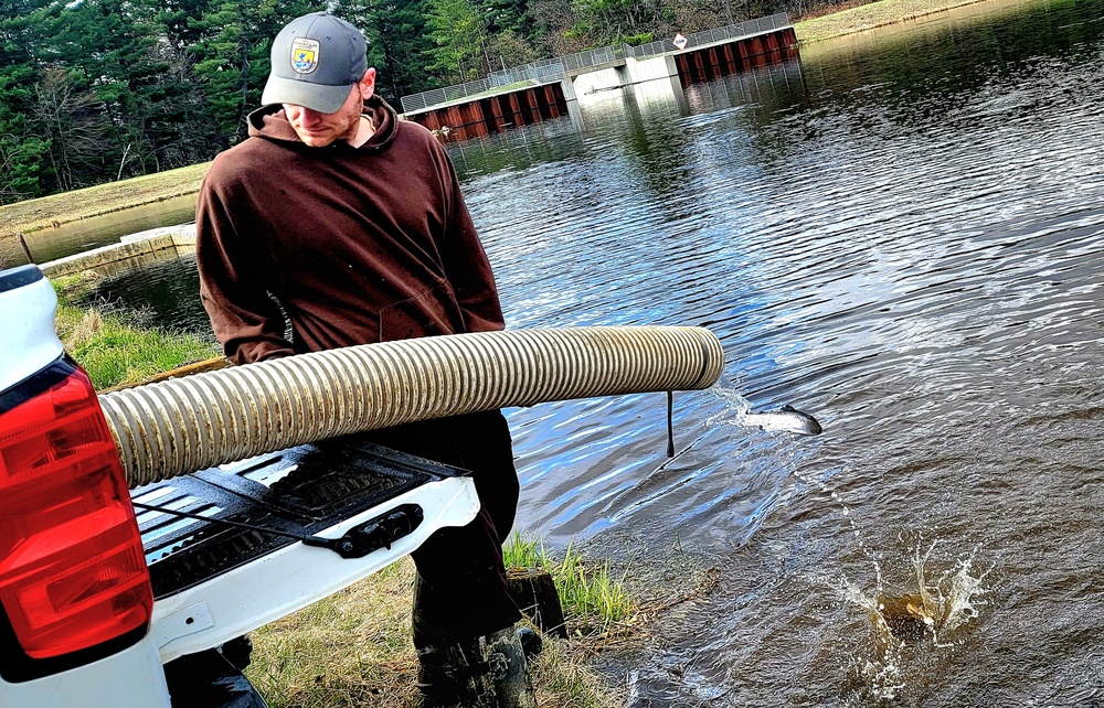 Annual fish stocking at Fort McCoy helps maintain fish populations for anglers