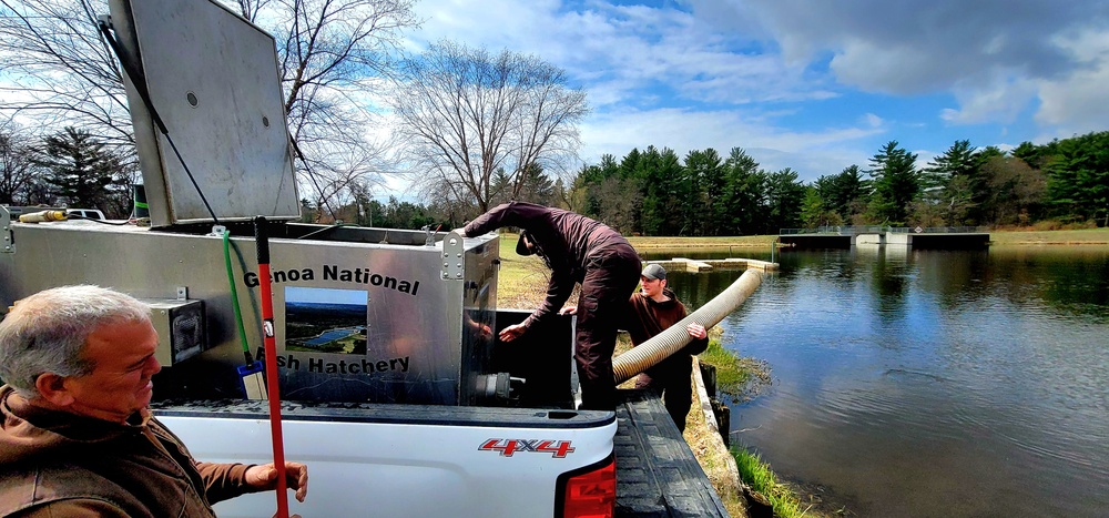 Annual fish stocking at Fort McCoy helps maintain fish populations for anglers