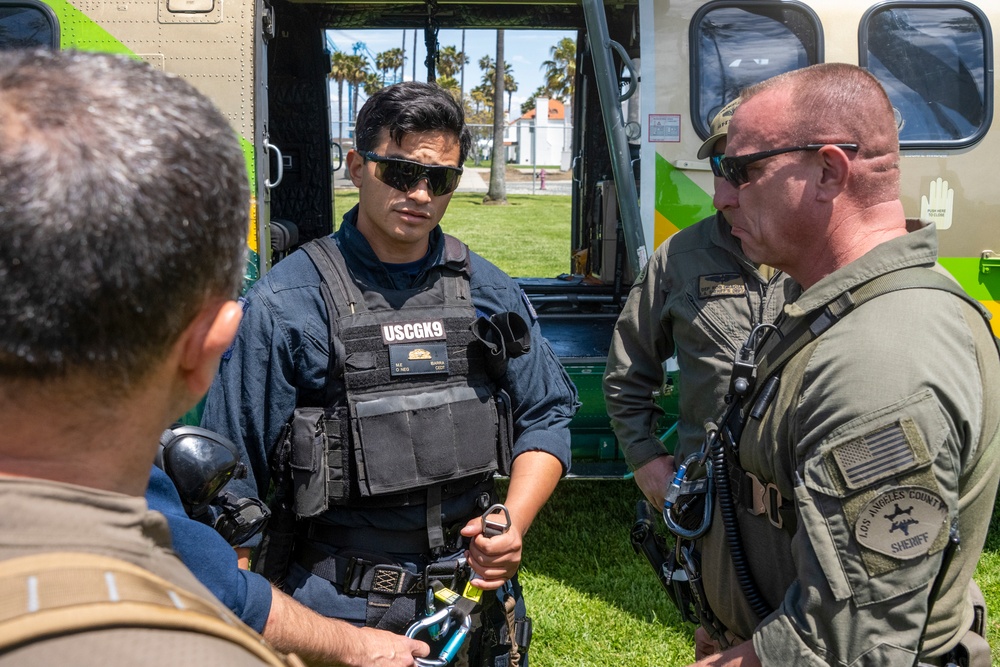 Maritime Enforcement K9 units train from the Air to the Sea