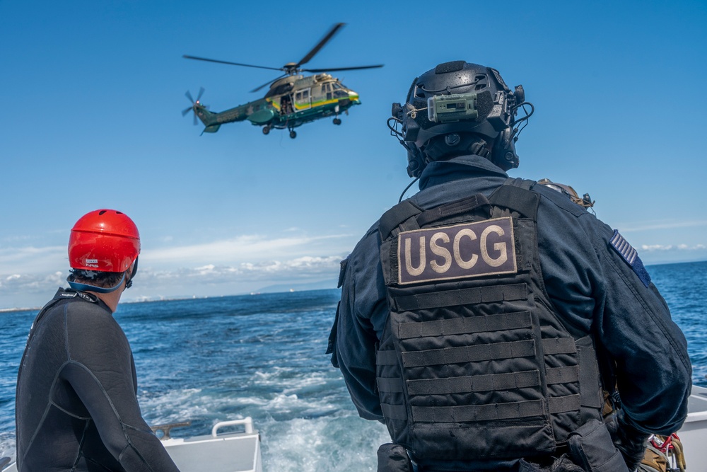 Maritime Enforcement K9 units train from the Air to the Sea