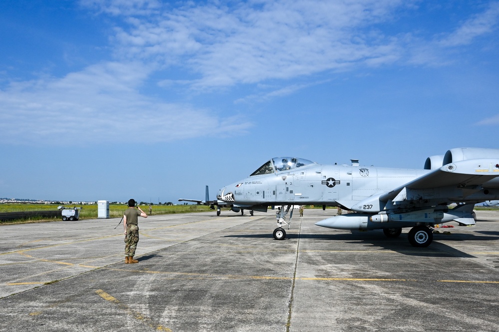 442d Fighter Wing A-10s launch for first missions of DEFENDER 23