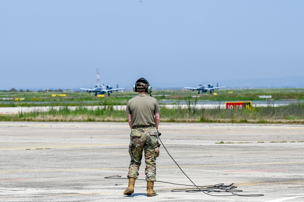 442d Fighter Wing A-10s launch for first missions of DEFENDER 23