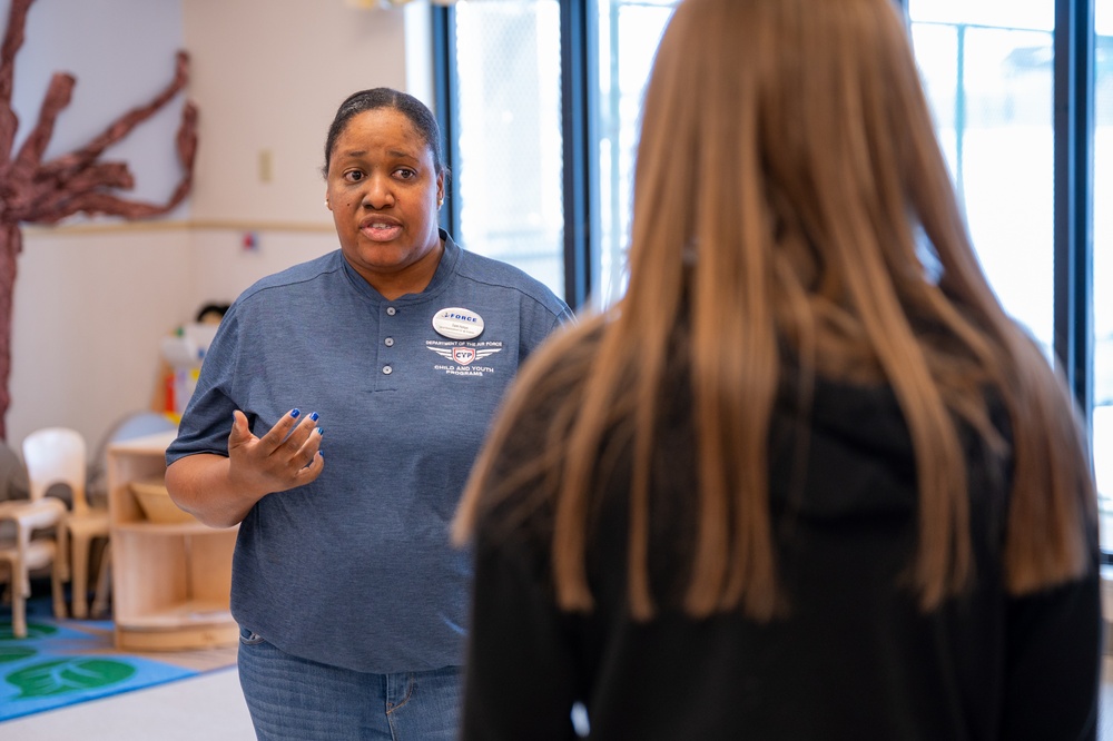 Great Falls High School visits Malmstrom Child Development Center