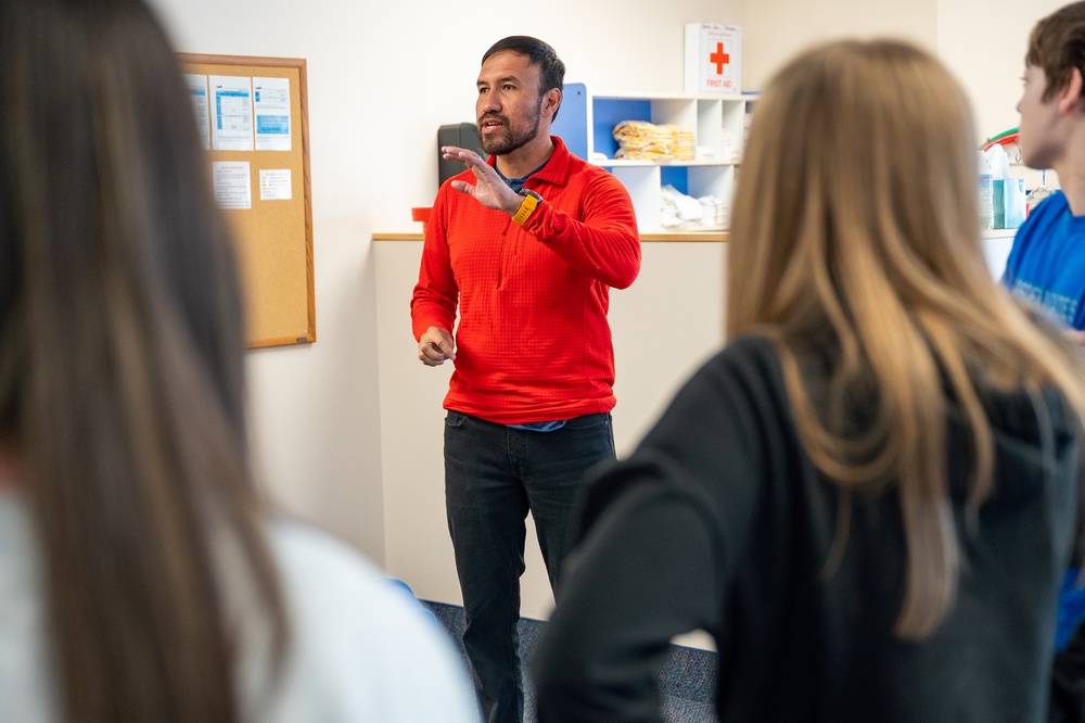 Great Falls High School visits Malmstrom Child Development Center