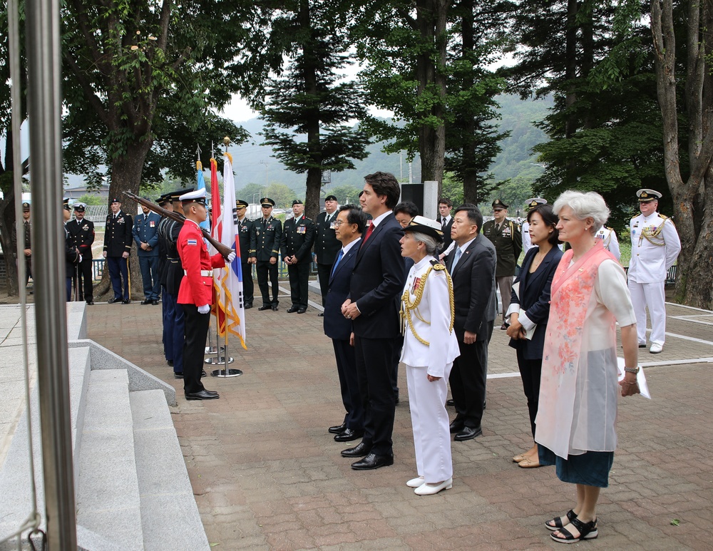 Canadian Prime Minister Honors the Fallen in Korea