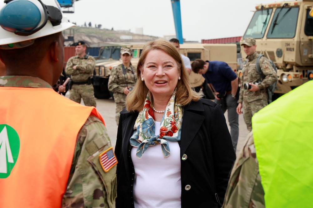 Soldiers from the 793rd MCT, 7th MSC make U.S. cargo transport history in Montenegro