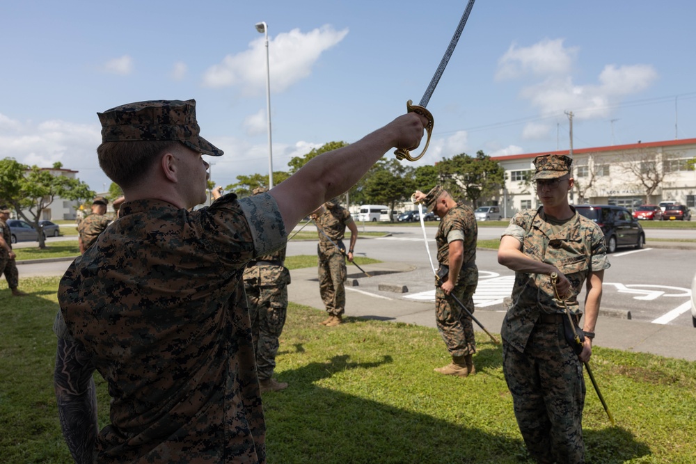 CLB 31 Corporals Course sword manual practice