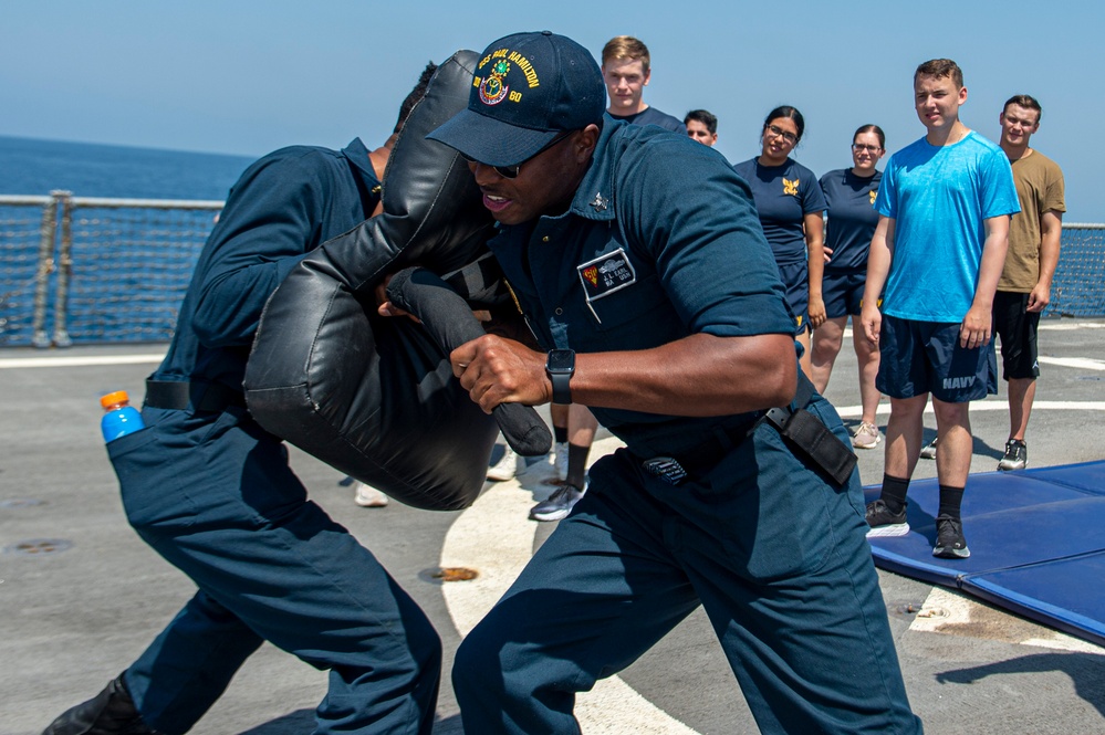 USS Paul Hamilton OC Spray Course