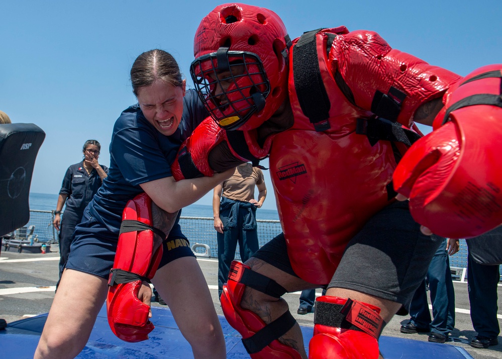 USS Paul Hamilton OC Spray Course