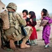 Soldier with Afghan children