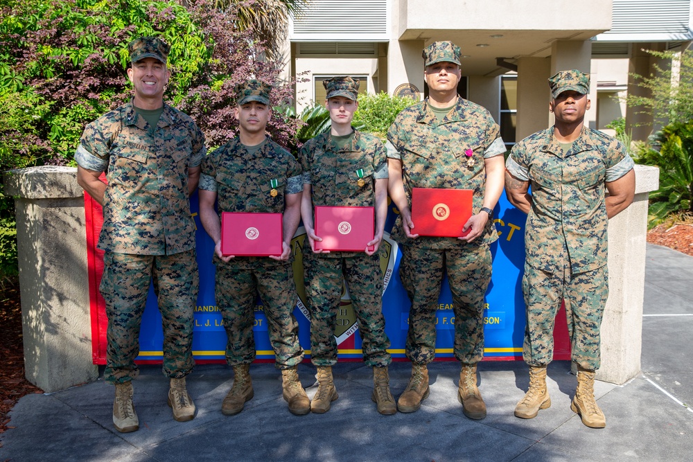 6th Marine Corps District Marines recognized for meritorious service