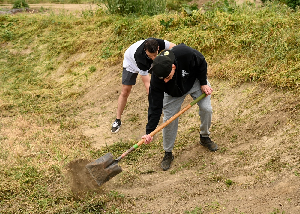 Members of Vandenberg Volunteers to Clean-up the River Bend Bike Park in Lompoc