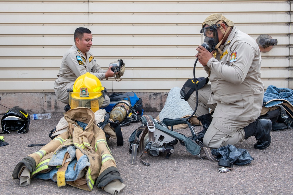 JTF-B firefighters train with neighboring fire departments