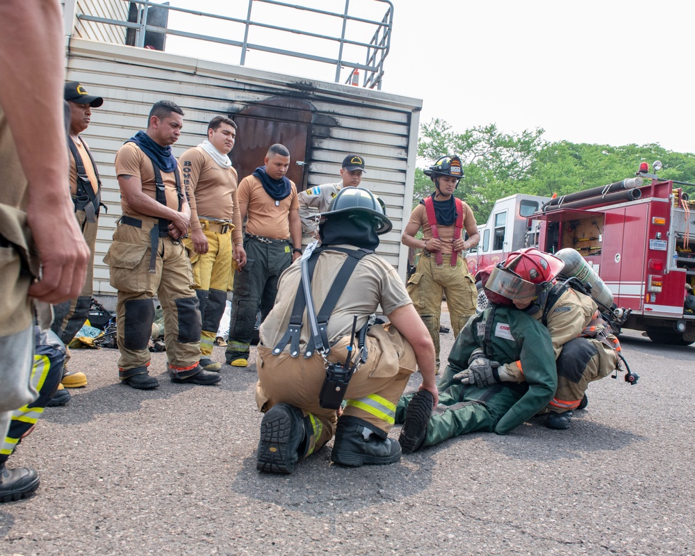JTF-B firefighters train with neighboring fire departments
