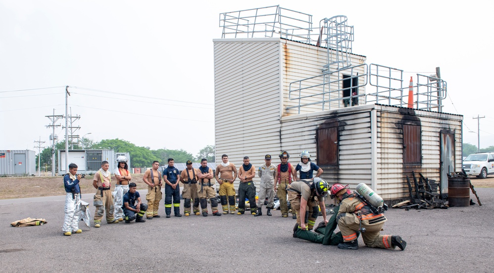 JTF-B firefighters train with neighboring fire departments