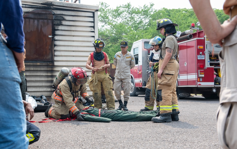 JTF-B firefighters train with neighboring fire departments