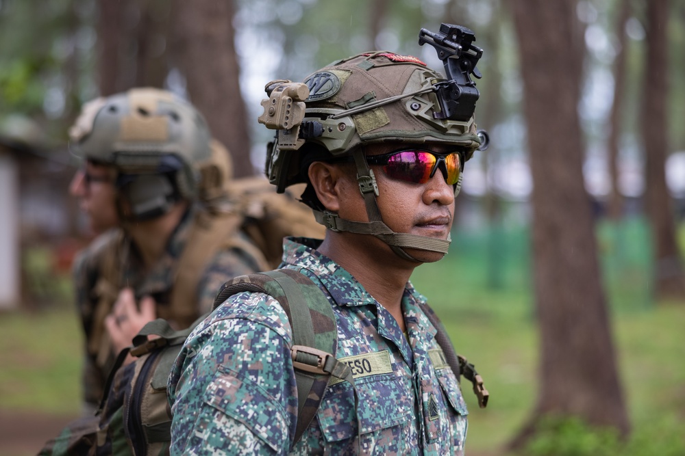 U.S. Marines conduct a bilateral site survey