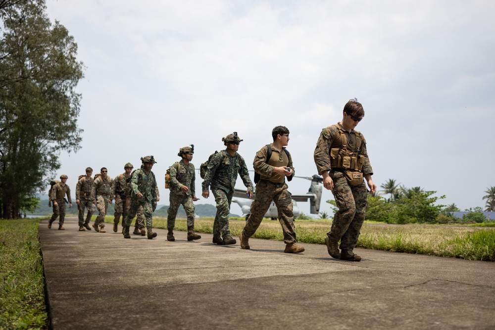 U.S. Marines conduct a bilateral site survey