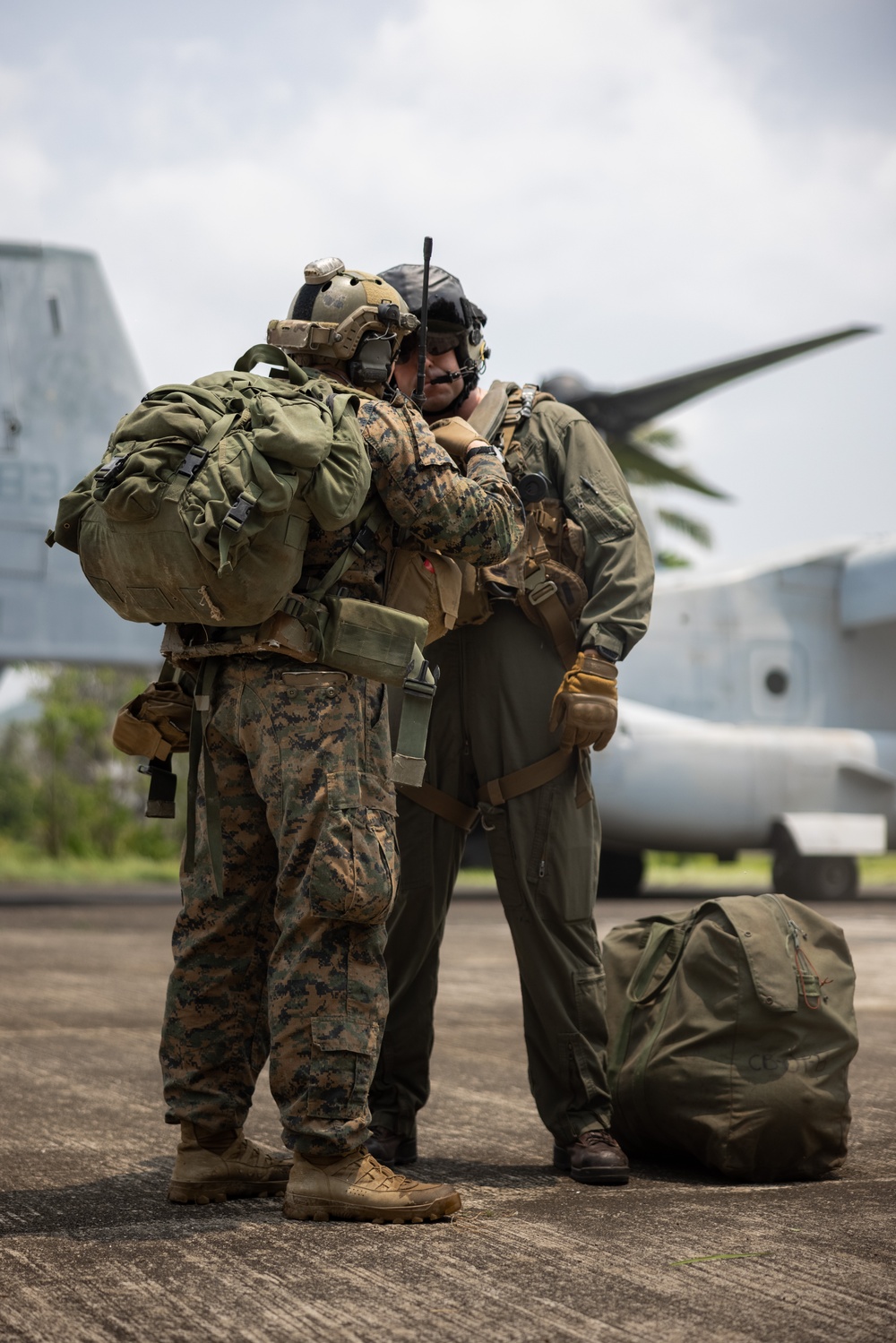 U.S. Marines conduct a bilateral site survey