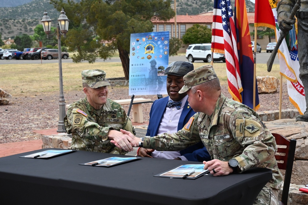 Senior mission commander signs Team Huachuca Strategic Plan to focus on modernization