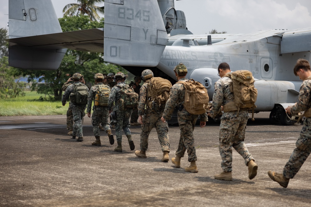 U.S. Marines conduct a bilateral site survey