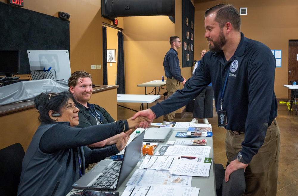 FEMA Federal Coordinating Officer Andrew Friend Visits Disaster Recovery Center