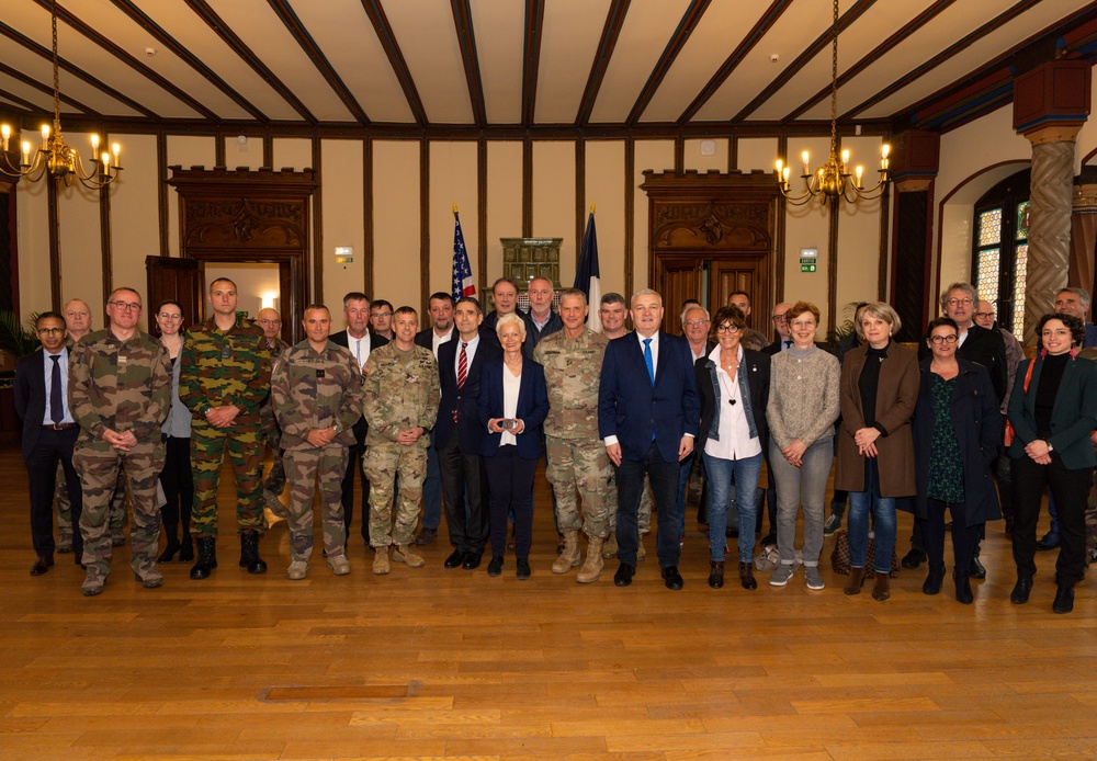 Dogface Soldiers Meet the Mayor of Colmar