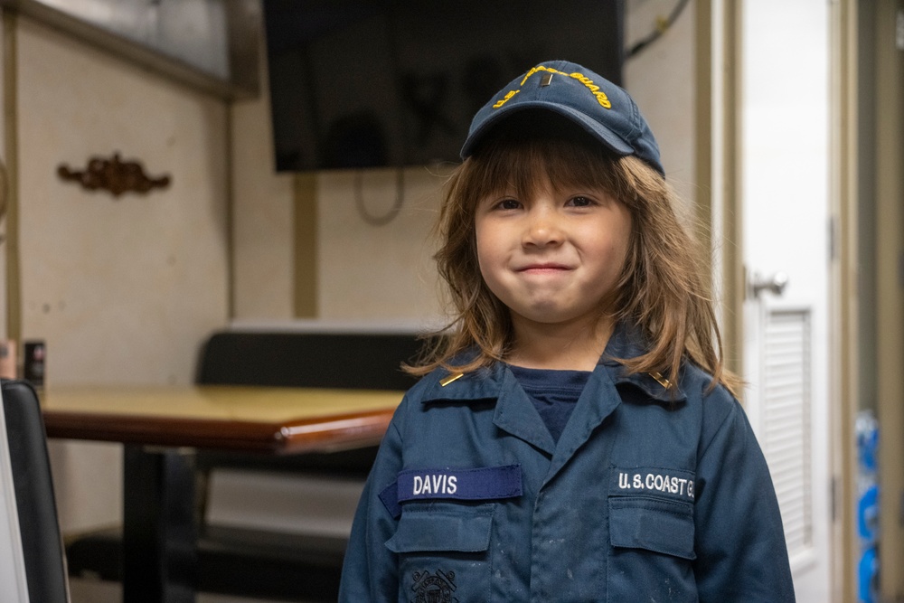 Coast Guard Personnel Bring Their Children to Base Los Angeles-Long Beach