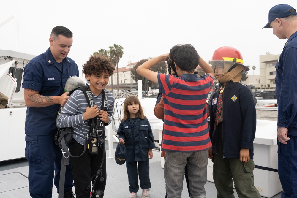 Coast Guard Personnel Bring Their Children to Base Los Angeles-Long Beach