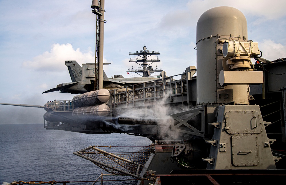 USS Nimitz Conducts Weapons Exercise