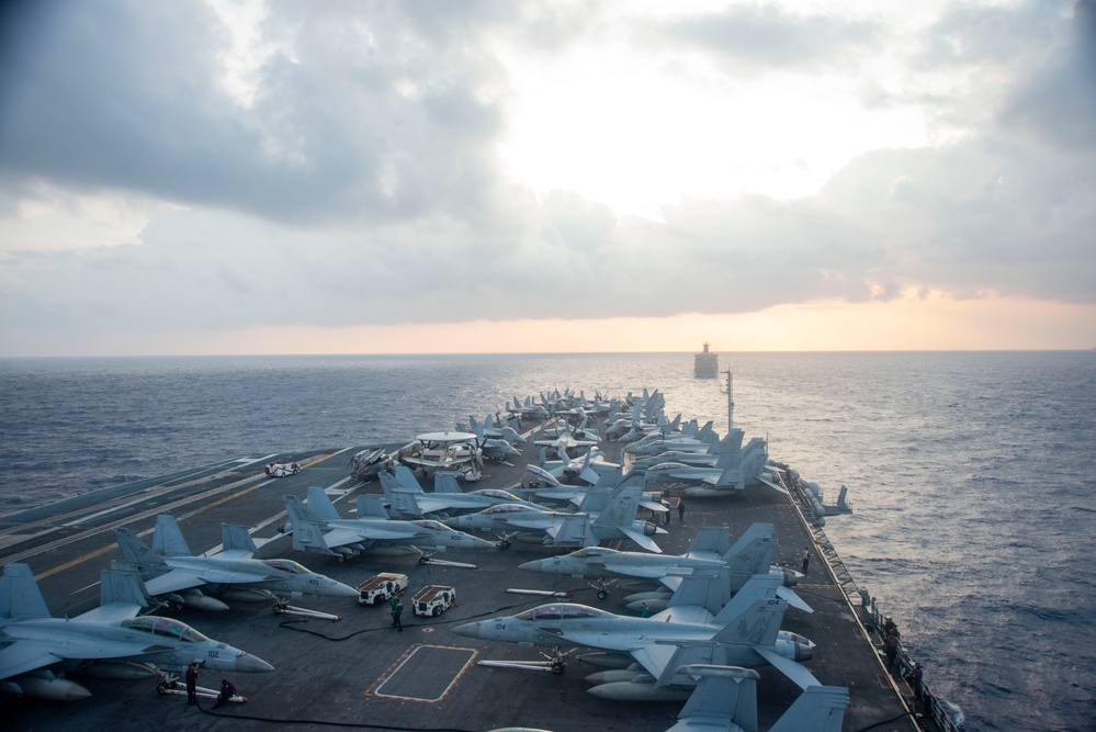 USS Nimitz Prepares For Underway Replenishment