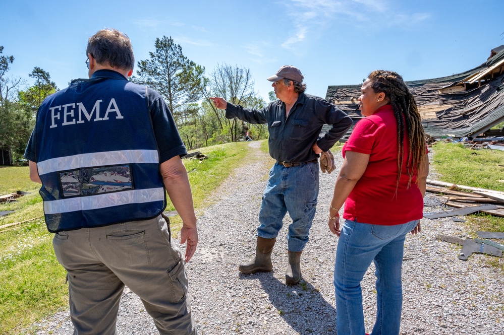 FEMA Disaster Survivor Assistance Teams Canvass Neighborhoods in Hardeman County, TN