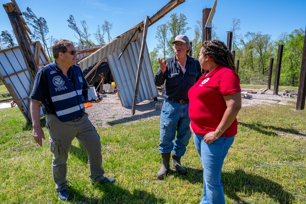 FEMA Disaster Survivor Assistance Teams Canvass Neighborhoods in Hardeman County, TN