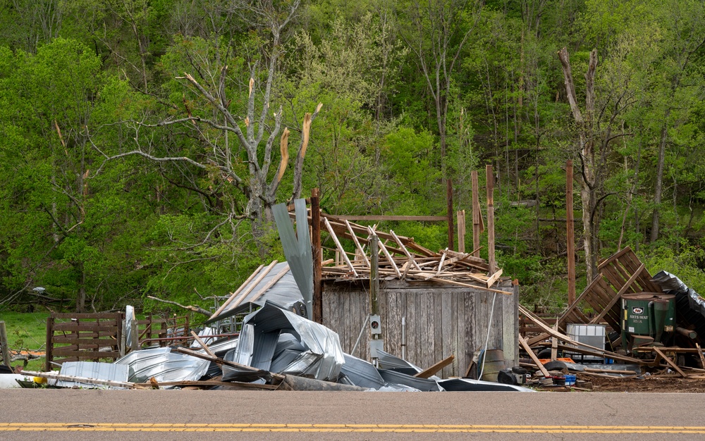 Tornado Damage in Clifton, TN