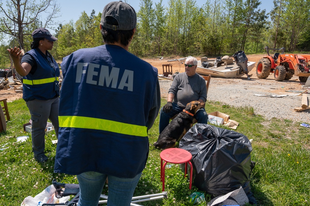 FEMA Disaster Survivor Assistance Team Canvasses Neighborhood in Glendale