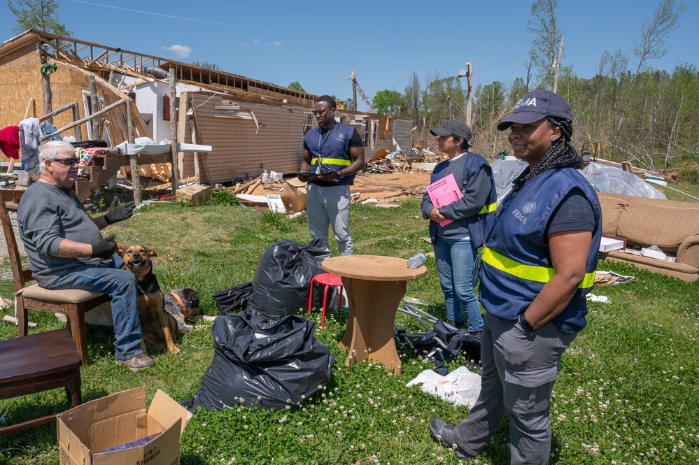 FEMA Disaster Survivor Assistance Team Canvasses Neighborhood in Glendale