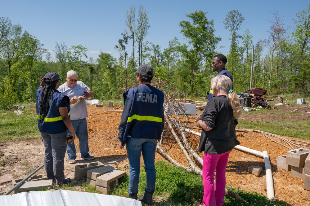 FEMA Disaster Survivor Assistance Team Canvasses Neighborhood in Glendale