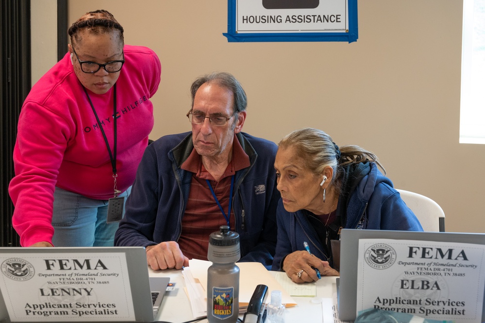 A FEMA Disaster Recovery Center in Waynesboro for Tornado Survivors