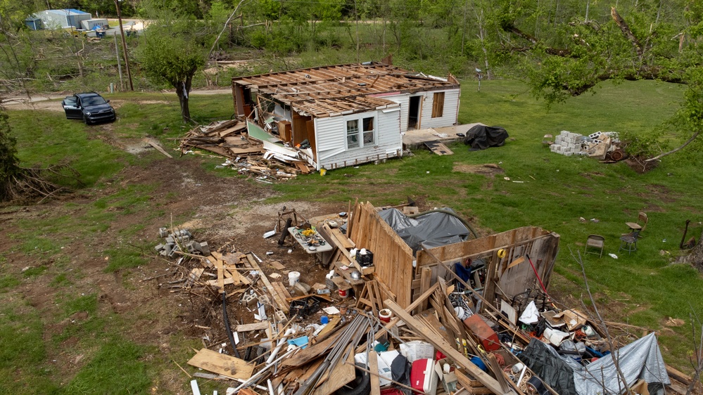 Aerial Image of Damage in Clifton, TN