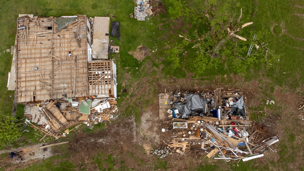 Aerial Image of Damage in Clifton, TN