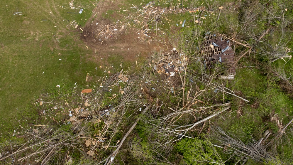 Aerial Image of Damage in Clifton, TN