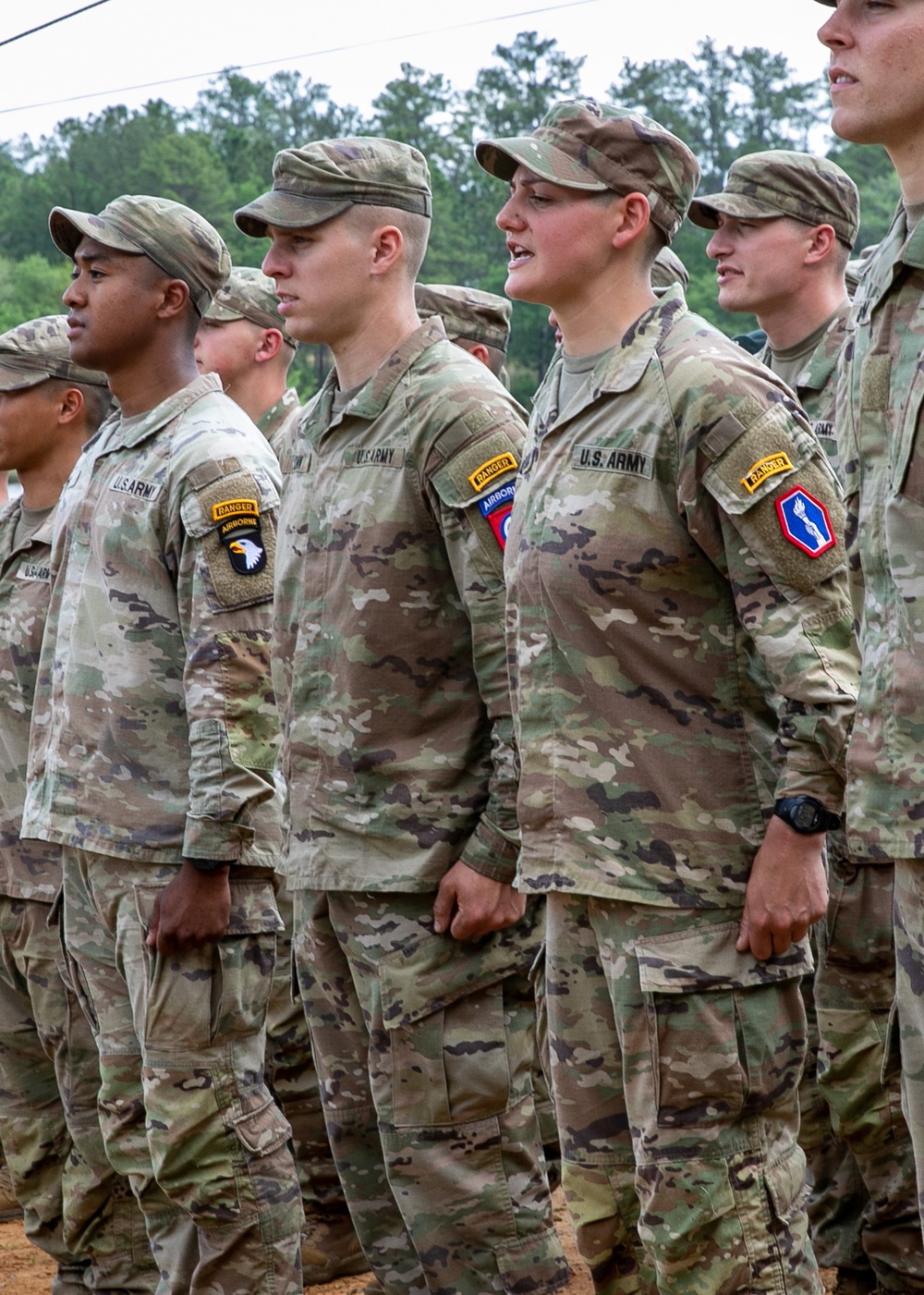Female Army Reserve Soldier Receives Ranger Tab